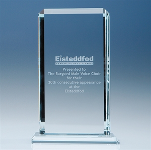 Clear Glass Echo Award - T9277