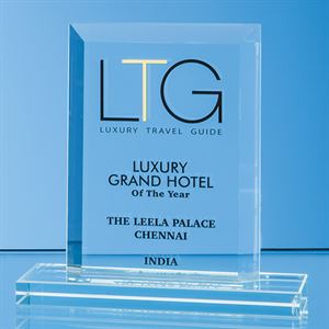 Jade Glass Bevelled Edge Rectangle Award - TL44