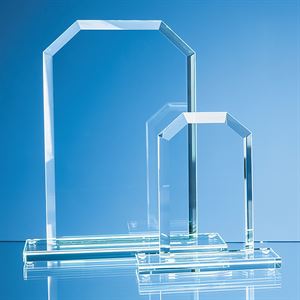 Jade Glass Bevelled Edge Honour Award - TL35