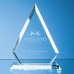 Jade Glass Bevelled Edge Diamond Award - TL38