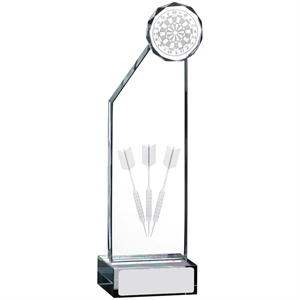 Laser Engraved Darts Glass Award - GLM30