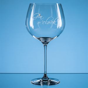 'Gin o'clock' Diamante Gin Glass - SL702