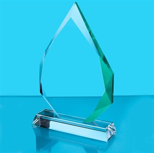 Bianca Diamond Facetted Jade Glass Award - AFG002