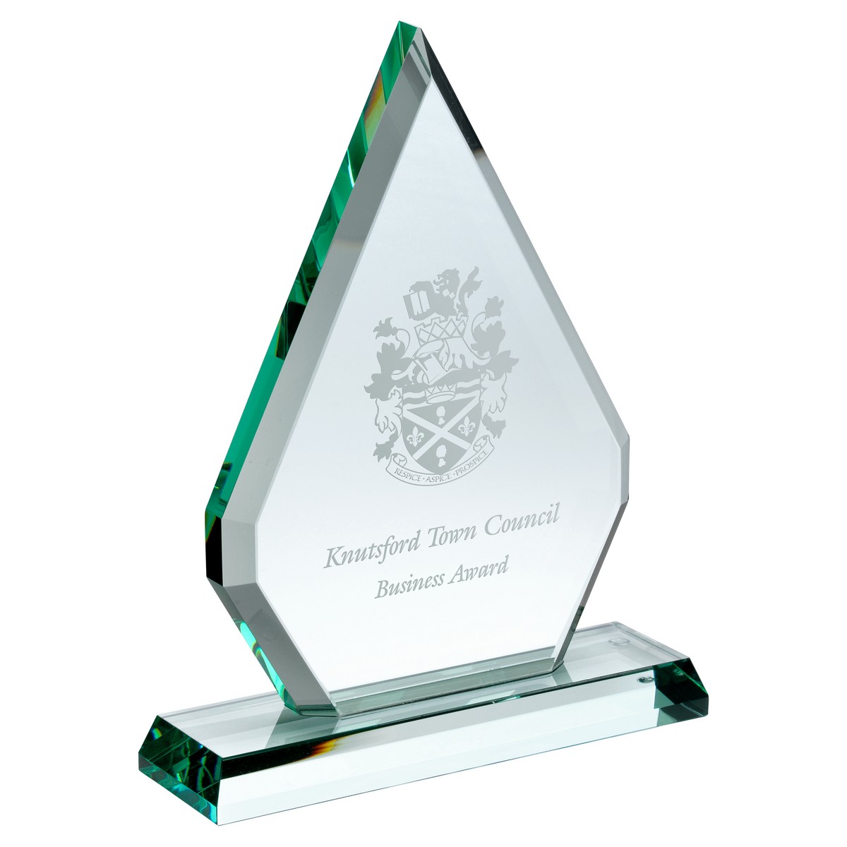 Beaumont Diamond Point Jade Glass Award JP03 Impact Trophies