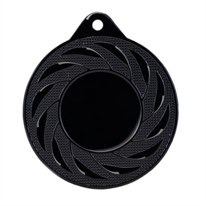 Impact Budget Radial Colour Medal (size: 50mm) - M9312BLK Black