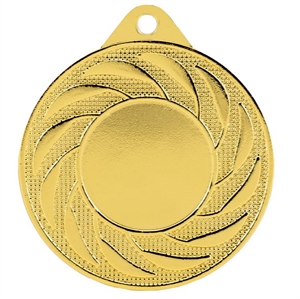 Pack of 100 Impact Budget Radial Medals with Ribbons and Logo Inserts (50mm) - M9312/SET100 Gold