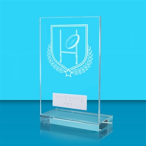 Achievement Rugby Glass Award - AFG024-RUG2