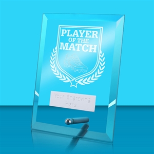 Harlow Football Player of the Match Glass Award - AFG013-FOOT12