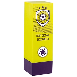 Prodigy Tower Top Goal Scorer Football Award Yellow & Purple - PX24327A