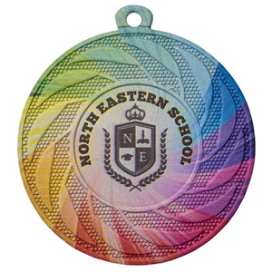 Radial Colour Printed Bespoke Medal - M9312/ Clr