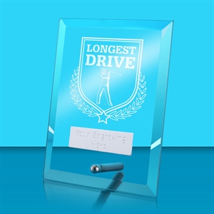 Harlow Longest Drive Golf Glass Award - AFG013-GOLF13