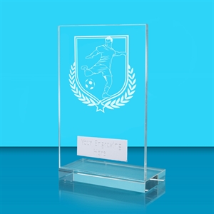 Achievement Male Footballer Glass Award - AFG024-FOOT2