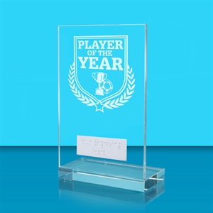 Achievement Football Player of the Year Glass Award - AFG024-FOOT16