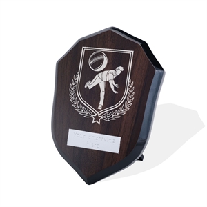 Britannia Cricket Bowler Walnut Shield - AFWS31-CRIC4