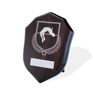 Britannia Athletics High Jump Walnut Shield - AFWS31-ATH8 White