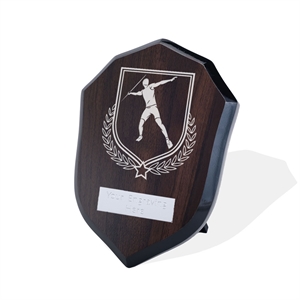 Britannia Athletics Javelin Walnut Shield - AFWS31-ATH10 White