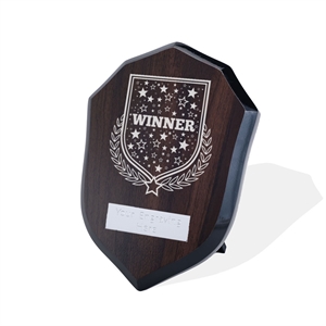 Britannia Winner Walnut Shield - AFWS31-WIN6