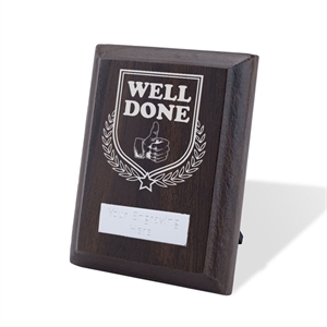 Britannia Well Done Walnut Plaque - AFFWP6-WIN8