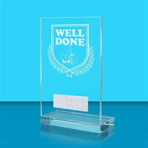 Achievement Well Done Glass Award - AFG024-WIN8