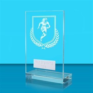 Achievement Women's Rugby Player Glass Award - AFG024-RUG5