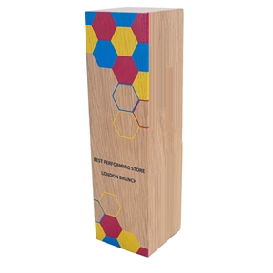 Madeira Oak Colour Printed Column Award Print 1 Side - AFWDCAS1/ Clr