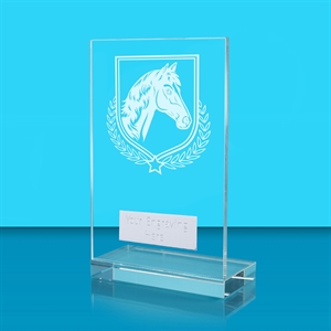 Achievement Equestrian Glass Award - AFG024-EQU1