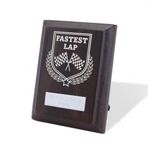 Britannia Motorsport Fastest Lap Walnut Plaque - AFFWP6-MC13