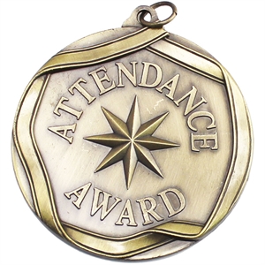 Cinta Attendance Award Medal - MS671 Gold