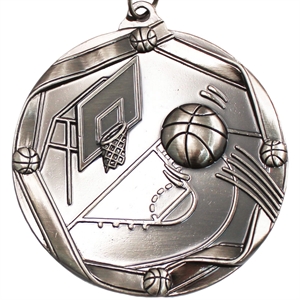 Cinta Basketball Medal - MS603AS Silver