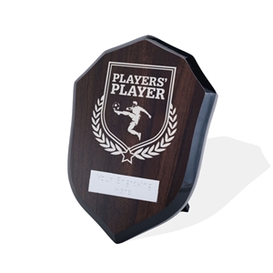 Britannia Football Players Player Walnut Shield - AFWS31FOOT22