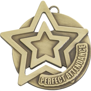 Empire Star Perfect Attendance Medal - SM18G Gold