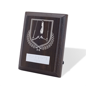 Britannia Male Gymnastics Walnut Plaque - AFFWP6-GYM3