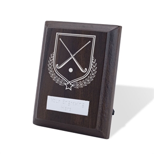 Britannia Hockey Walnut Plaque - AFFWP6-HOC5