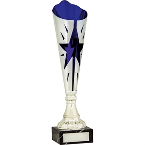 Victory Star Trophy Cup Silver & Blue - 1969