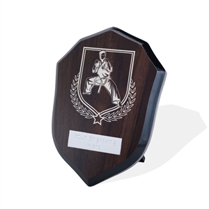 Britannia Male Martial Arts Walnut Shield - AFWS31-MA1