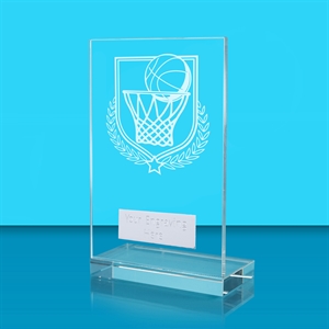 Achievement Basketball Glass Award - AFG024-BASK3