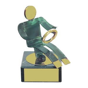 Motor Racing Green Figure Handmade Metal Trophy - 600 AU