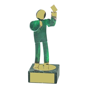 Referee Green Figure Handmade Metal Trophy - 600 AR