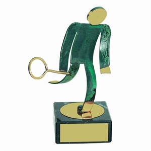 Squash Green Figure Handmade Metal Trophy - 600 SQ