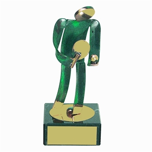 Table Tennis Green Figure Handmade Metal Trophy - 600 PP