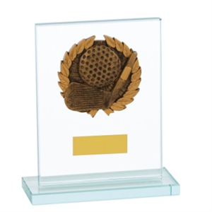 Wreath Golf Jade Glass Award - 2303