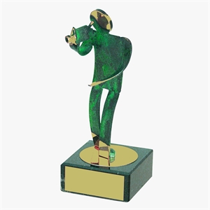 Camera Operator Green Figure Handmade Metal Trophy - 600 VI