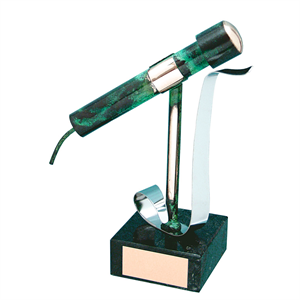 Green Microphone Handmade Metal Trophy - 194