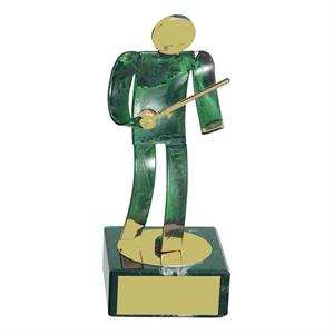 Fencing Green Figure Handmade Metal Trophy - 600 EG