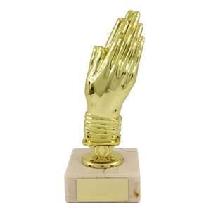 Gold Religious Praying Hands Trophy - 1489E