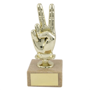 Gold Victory Hand Sign Award - 1489P