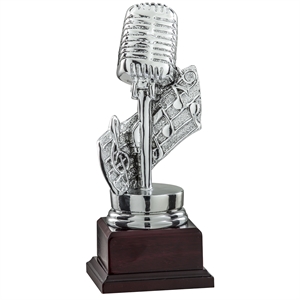 Silver Microphone Trophy - SO-6851