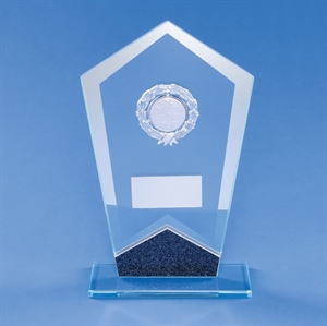 Dale Vector Glass Award with logo insert - 1833