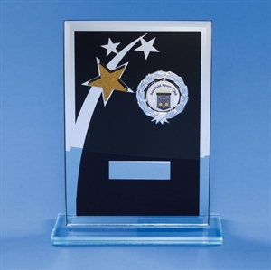 Heath Star Glass Award with logo insert - 1837