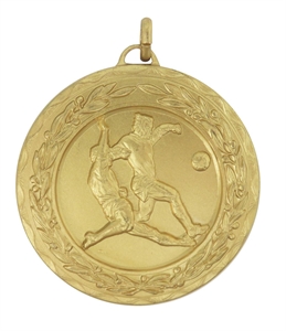 Gold Laurel Economy Football Tackle Medal (size: 50mm) - 403050EG